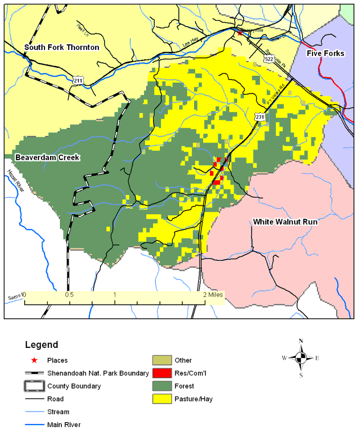Beaverdam Creek, Land Cover Map